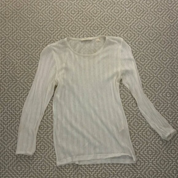 Doen Annie pointelle long sleeve tee, small - Picture 2 of 3